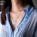 1.25 inch Monogram necklace in sterling silver - Expedited shipping