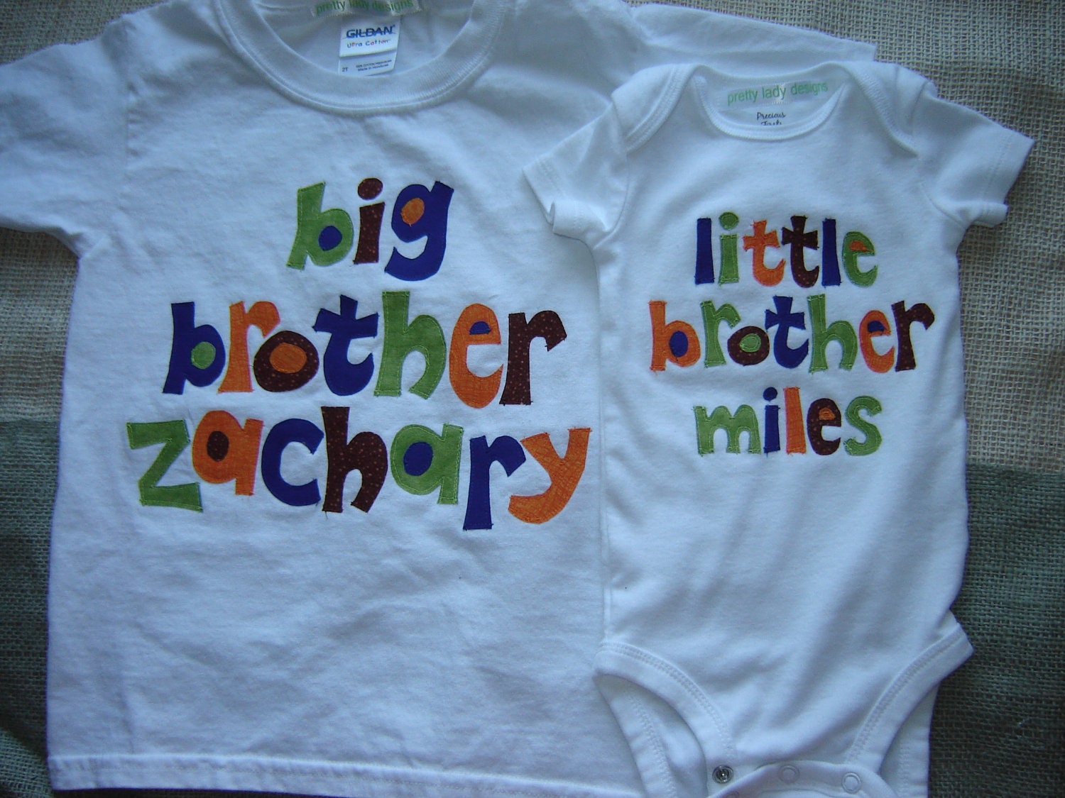 Custom Personalized Big Brother/Little Brother Shirt Combo