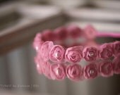 Baby Beaded Halo, Newborn Photo Prop, Baby Girl Beaded Headband, Newborn Dusty Rose Headband, Newborn Size