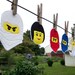 Lego Ninjago Ninja Group - 7 Iron on Patches (Lloyd, Zane, Cole, Kai, Jay, Nya, Sensei Wu)