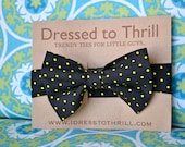 University of Iowa Hawkeyes Black with Yellow Polka Dots Adjustable Baby / Toddler / Child Bow Tie