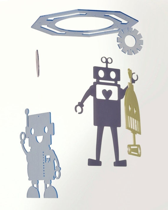 Robot Love Mobile in Recycled Eco Plastic
