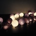 20 Mixed Purple Tone Cotton Balls Fairy String Lights Home Decor Party Patio Wedding Floor Table or Hanging Gift Home Decoration