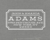 Custom Return Address Stamp - Personalized Return Address Stamp - Slab Serif Typography