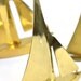 Brass Sailboat Trio - Large, Shiny Gold Color Boat Statues, SET of 3 - Vintage Home, Lake Cottage, or Office Decor Accent