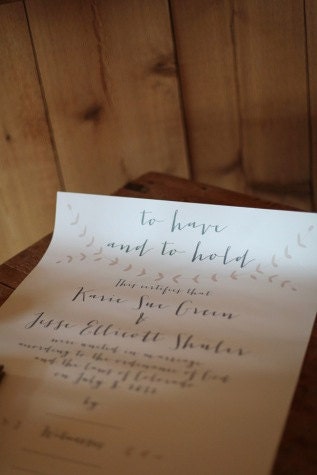 8.5"x11" Wedding Certificate