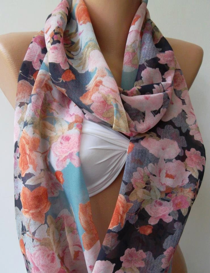 Infinity Scarf, Loop Scarf Circle Scarf - Elegant - It made with good quality chiffon fabric...Super Loop