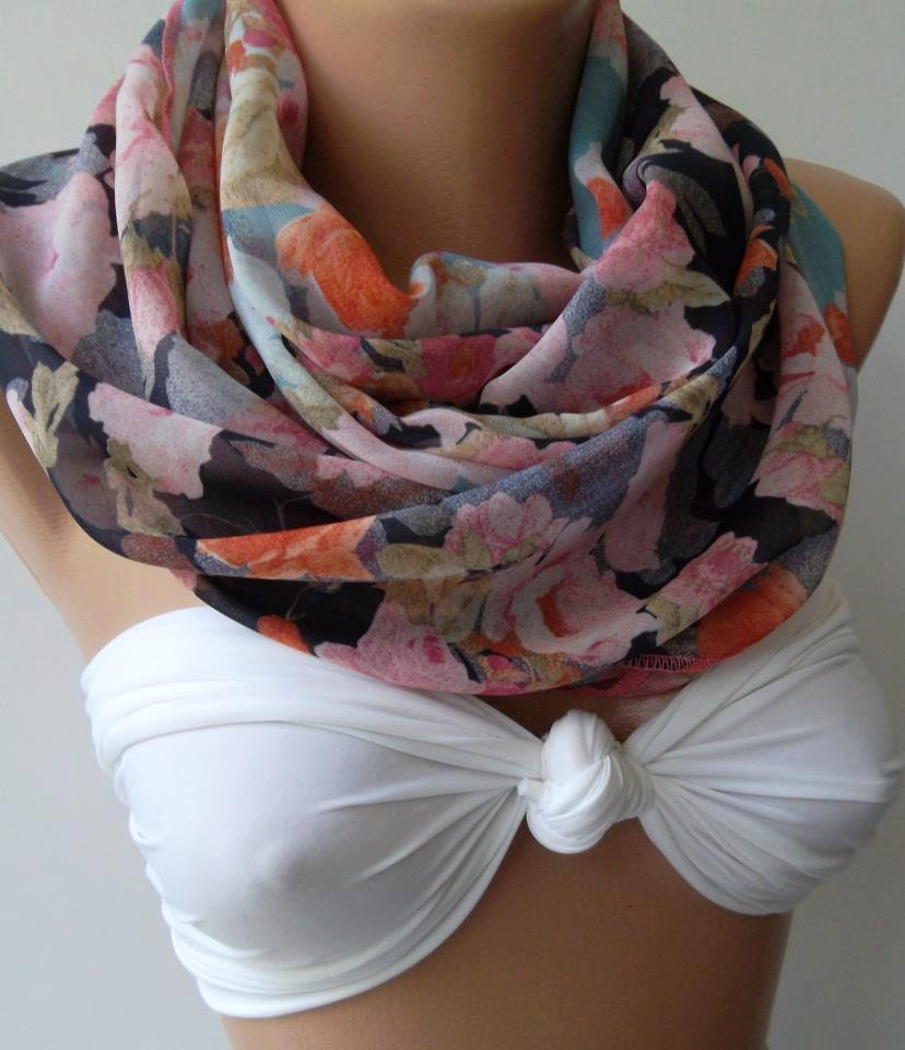 Infinity Scarf, Loop Scarf Circle Scarf - Elegant - It made with good quality chiffon fabric...Super Loop