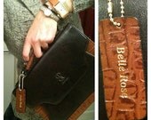 Vintage Belle Rose Brown Leather Purse