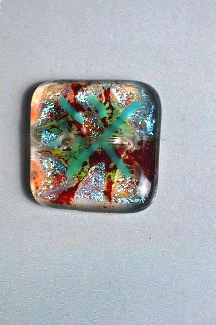 Fused glass Dichroic Buttons