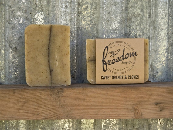 Sweet Orange & Cloves Soap, Palm-Free Soap, Vegan Soap, Handmade Soap, Cold Process Soap