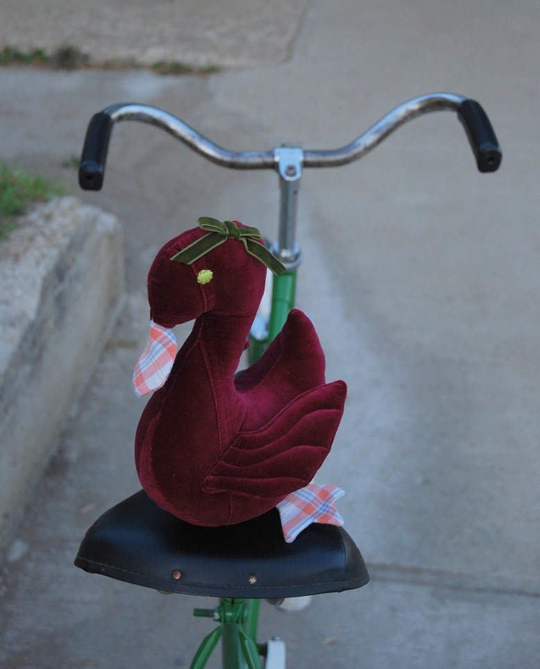 Miss Duck - Red duck - stuffed duck - Stuffed toy
