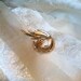 Beautiful Vintage Trifari Gold Feather Brooch Mid Century Estate Jewelry