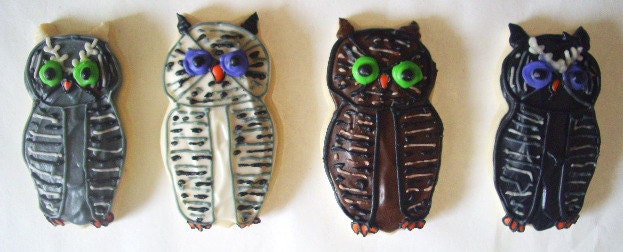 Owl Sugar Cookies with Buttercream Frosting