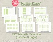 DIY Party Printable Darling Dinos in Apple Green Collection Il_170x135