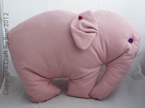 Pink Elephant shaped cushion
