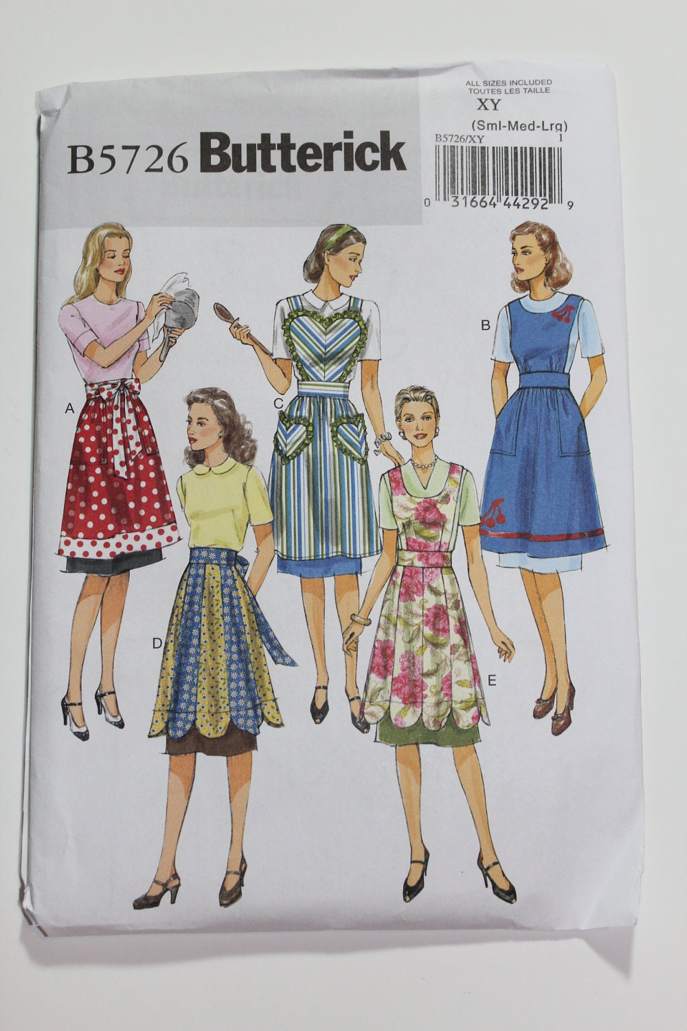 Butterick Vintage Style Apron Pattern New By Purrfectstitchers