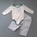 Boy outfit in Size 12-18 months. Boys shirt and chevron gray pants set zig zag. --Sale--