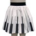 Abstract Piano Keys Full Skirt