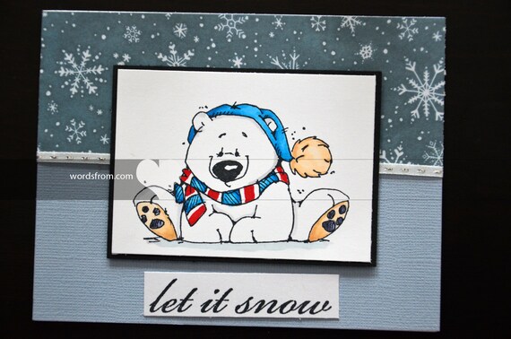 Mike the polar bear christmas card Il_570xn