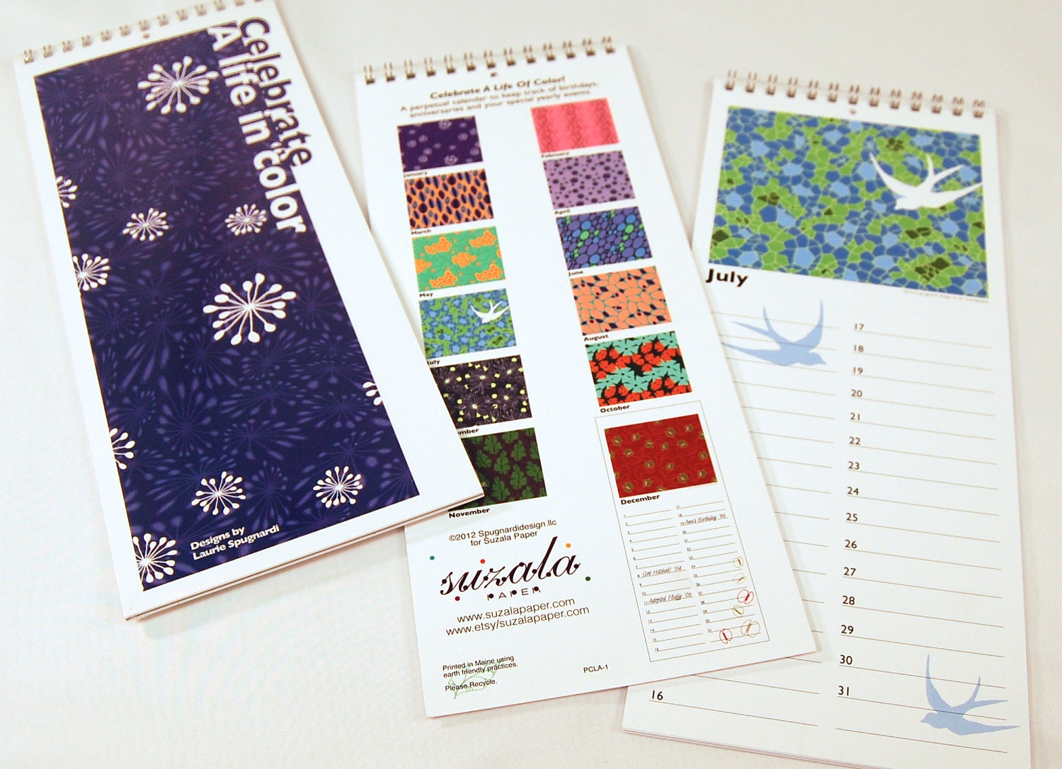 Celebrate A Life In Color Perpetual Calendar by Laurie Spugnardi