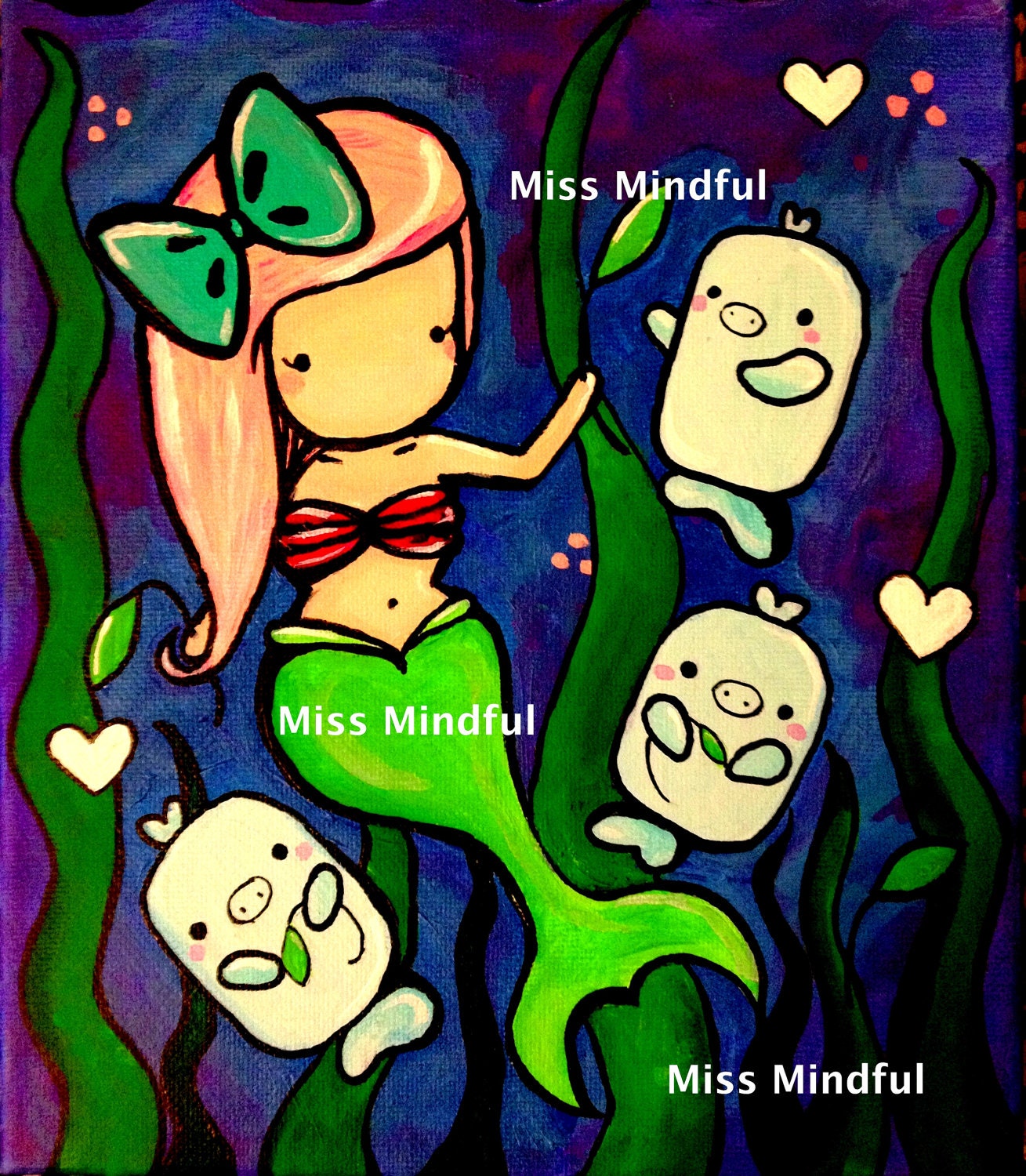 Miss Mindful Mermaid with Manatee Friends