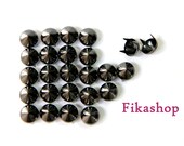 6.5mm 100pcs Tiny gunmetal conical studs ( 4 legs )/ HIGH Quality - Fikashop