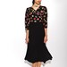 REDUCED was 344 now 300 vintage 1970's OSSIE CLARK couture label black bias cut midi length moss crepe skirt