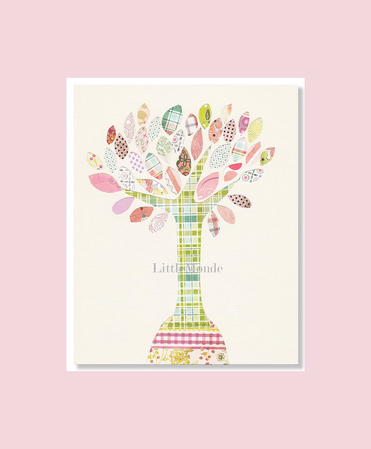 BABY  Girl Nursery Art, Nursery Art Print, Pastel Pink Nursery Art, Rose Nursery Decor, Nursery Tree Print, Soft Pastel Decor