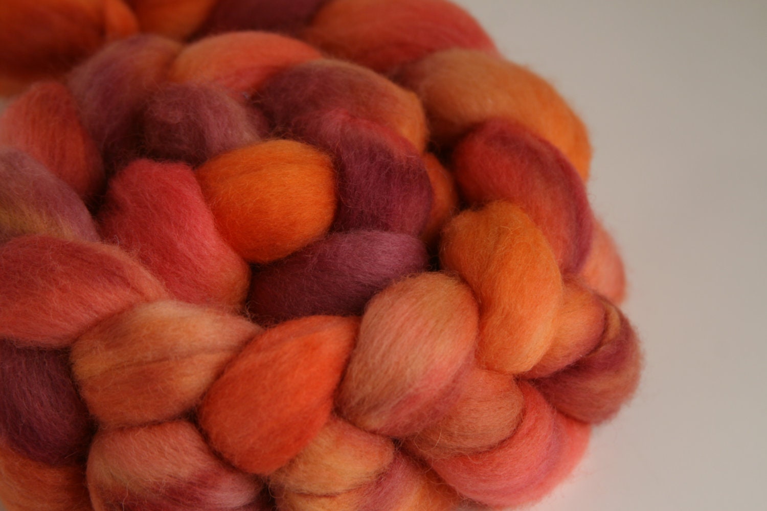 Handpainted Falkland Fiber for Spinning or Felting 4 ounces "Fall Flair"
