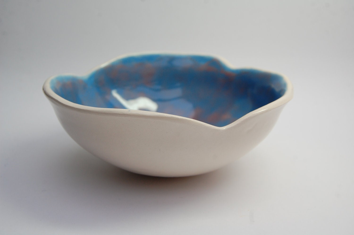 Handmade Pottery Ashtray, Northern Lights Bowl made in UK,  ceramic ashtray