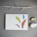 feather note card . neon feather notecard . feather stationery . tribal . blank card . pink orange yellow aqua . feather card .