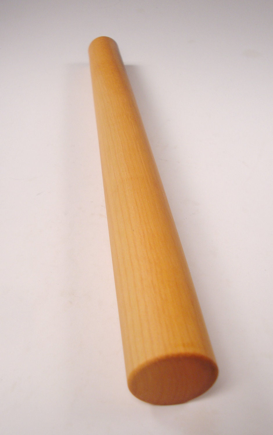 Rolling pin, naturally orange wood, buck thorn, 12 inches long