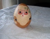 Vintage Wooden Hand Painted Santa's Egg Head