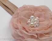 Nude Chiffon-Glam- Headband
