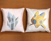 Starcraft 2 Minerals & Probe white concept cushion pair