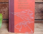 Vintage Winston Canadian Dictionary - Hardcover Book - Orange and burgundy - TheVeryNotion