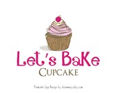 Premade Logo Design- Cupcake Bakery Logo- Custom Business Logo Design