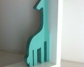 White and Aqua Giraffe Bookend - Price is for one bookend - Choose your colors