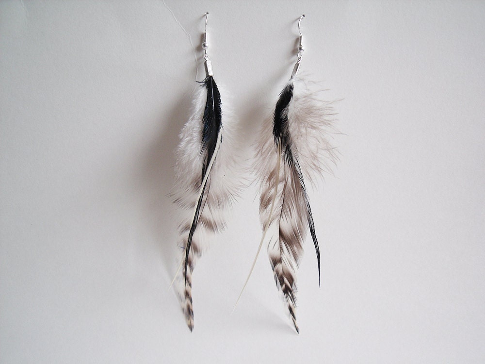 Grizzly Feather Earrings