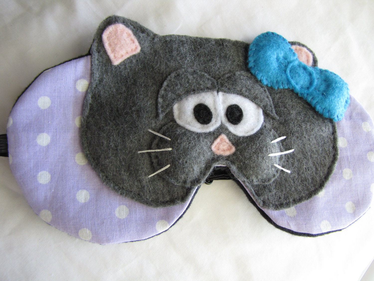 Cat face sleep mask adjustable eye mask