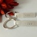 Hand Stamped- His and Hers- keychains-Personalized-customized