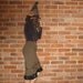 Flower skirt with belt nuno felt black brown XS, S size, cotton wool felted