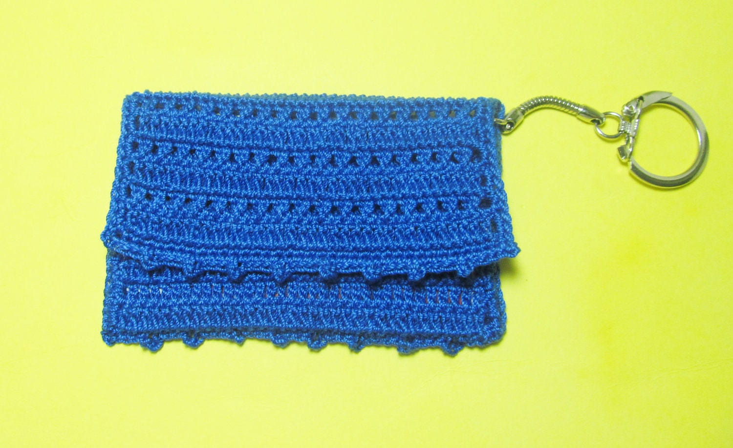 Crochet Key Ring Business Card Holder