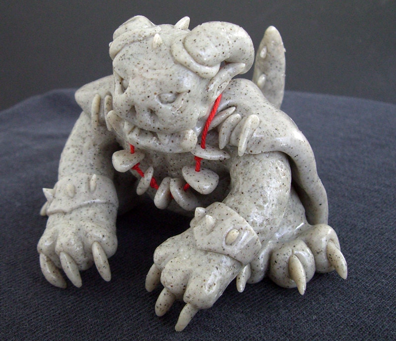 Clay Gargoyle - A 3D creation brought to life in polymer clay.