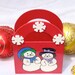 Happy Snowmen Holiday Gift Bag/ Ornament/ Decoration/ Keepsake