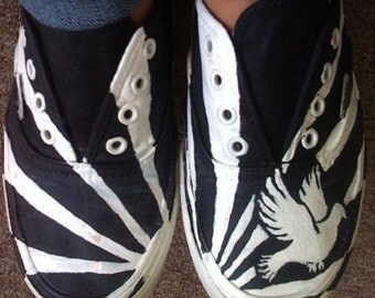 Hand Painted Shoes - Dove