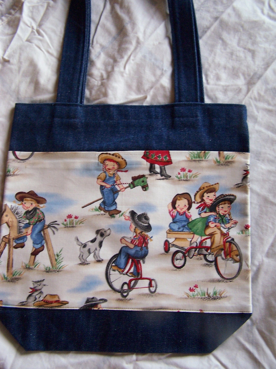 Handmade Denim Tote BAGS.