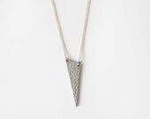 Geometric silver triangle necklace