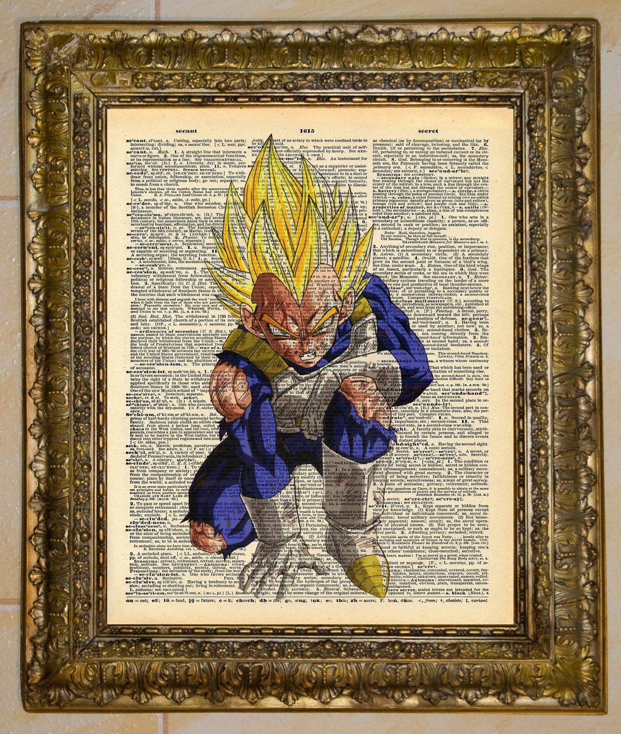 Dragon Ball Z Vegeta Dictionary Art